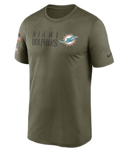 Miami Dolphins Men 2022 Salute to Service Legend Team T-Shirt - Olive