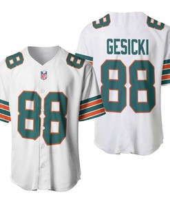 Miami Dolphins Mike Gesicki #88 Nfl American Football White 2019 Alternate Game 3d Designed Allover Custom Gift For Dolphins Fans Baseball Jersey