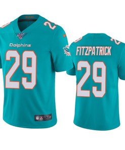 Miami Dolphins Minkah Fitzpatrick Aqua 100th Season Vapor Limited Jersey