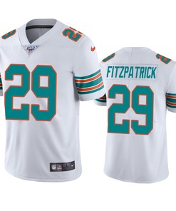 Miami Dolphins Minkah Fitzpatrick White 100th Season Vapor Limited Jersey