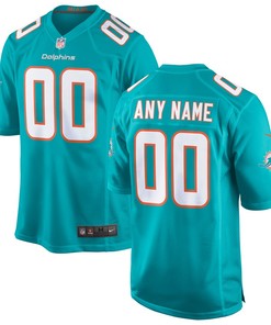 Miami Dolphins Nike 2018 Custom Game Jersey - Aqua