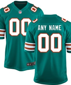 Miami Dolphins Nike Customized Throwback Jersey - Aqua
