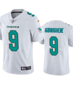 Miami Dolphins Noah Igbinoghene 9 White Vapor Limited Jersey