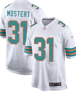 Miami Dolphins Raheem Mostert 31 Alternate Game Jersey - White Jersey