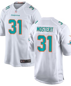 Miami Dolphins Raheem Mostert 31 Game Jersey - White Jersey