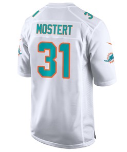 Miami Dolphins Raheem Mostert 31 Game Jersey - White Jersey