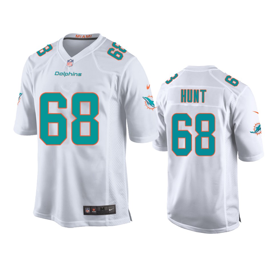 Miami Dolphins Robert Hunt White 2020 Nfl Draft Game Jersey