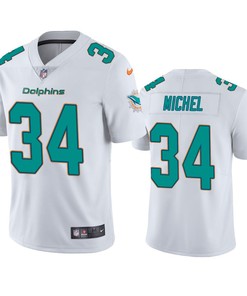 Miami Dolphins Sony Michel 34 White Vapor Limited Jersey