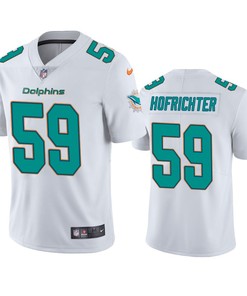 Miami Dolphins Sterling Hofrichter 59 White Vapor Limited Jersey