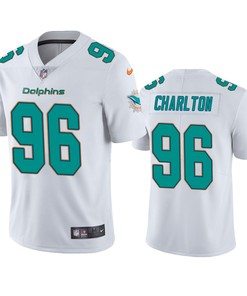 Miami Dolphins Taco Charlton White Vapor Untouchable Limited Jersey
