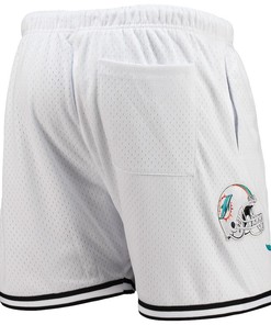 Miami Dolphins Team White Mesh Shorts - Men