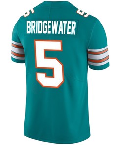 Miami Dolphins Teddy Bridgewater 5 Alternate Game Jersey - Aqua Jersey