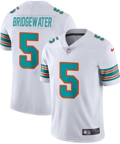 Miami Dolphins Teddy Bridgewater 5 Alternate Game Jersey - White Jersey
