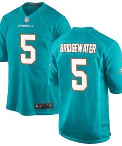 Miami Dolphins Teddy Bridgewater 5 Game Jersey - Aqua Jersey