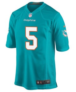 Miami Dolphins Teddy Bridgewater 5 Game Jersey - Aqua Jersey