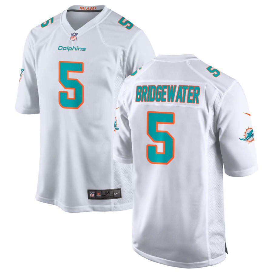 Miami Dolphins Teddy Bridgewater 5 Game Jersey - White Jersey