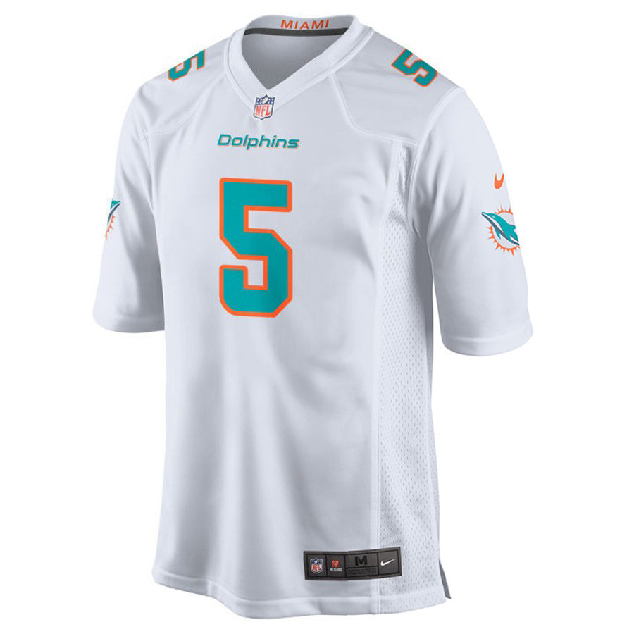 Miami Dolphins Teddy Bridgewater 5 Game Jersey - White Jersey