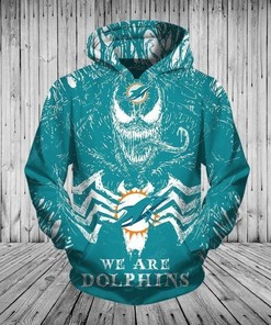 Miami Dolphins Venom 3D Hoodie Zip Hoodie