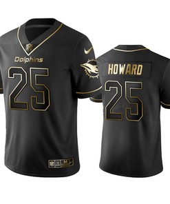 Miami Dolphins Xavien Howard Black Golden Edition 2019 Vapor Untouchable Limited Jersey - Mens