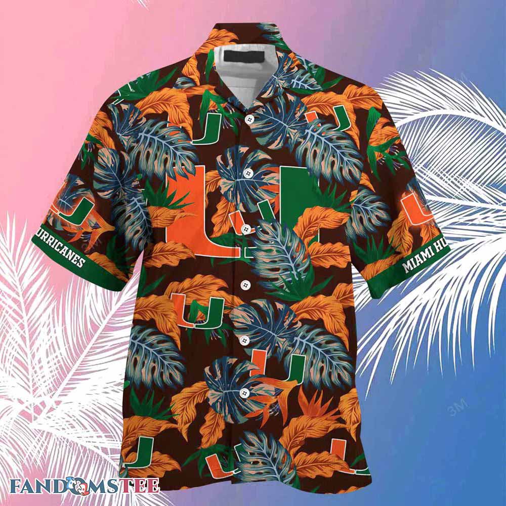 Miami Hurricanes Beach Hawaiian Shirt Stress Blessed Obsessed