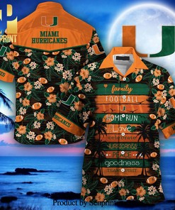 Miami Hurricanes Full Printing Hawaiian Shirt New Gift for Summer
