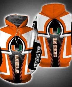 Miami Hurricanes Logo Football 3D Hoodie NCAA Gifts