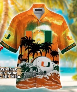 Miami Hurricanes NCAA Best Hawaiian Shirt Ever- Customize Any Team Any League
