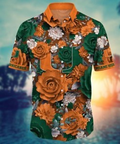 Miami Hurricanes NCAA Flower Hawaii Shirt For Fans Ver 10