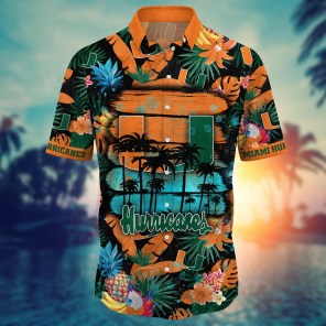 Miami Hurricanes NCAA Flower Hawaii Shirt For Fans Ver 16