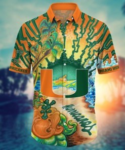 Miami Hurricanes NCAA Flower Hawaii Shirt For Fans Ver 2