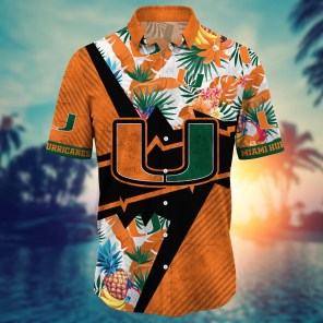Miami Hurricanes NCAA Flower Hawaii Shirt For Fans Ver 23