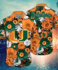 Miami Hurricanes NCAA Flower Hawaii Shirt For Fans Ver 27