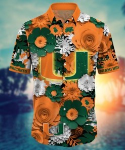 Miami Hurricanes NCAA Flower Hawaii Shirt For Fans Ver 27