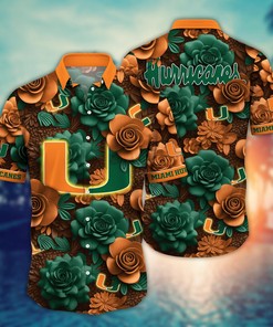 Miami Hurricanes NCAA Flower Hawaii Shirt For Fans Ver 37