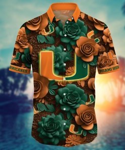 Miami Hurricanes NCAA Flower Hawaii Shirt For Fans Ver 37