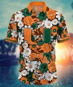 Miami Hurricanes NCAA Flower Hawaii Shirt For Fans Ver 5