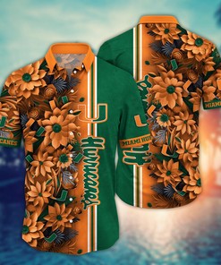 Miami Hurricanes NCAA Flower Hawaii Shirt For Fans Ver 6