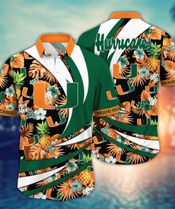 Miami Hurricanes NCAA Flower Hawaii Shirt For Fans Ver 7