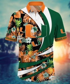 Miami Hurricanes NCAA Flower Hawaii Shirt For Fans Ver 7