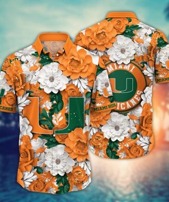 Miami Hurricanes NCAA Flower Hawaii Shirt For Fans Ver 8