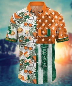 Miami Hurricanes NCAA Flower Hawaii Shirt For Fans Ver 9