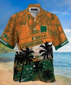 Miami Hurricanes NCAA Palm Tree Pattern Hawaii Shirt For Sports Fans