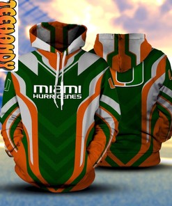 Miami Hurricanes Premium 3D Hoodie