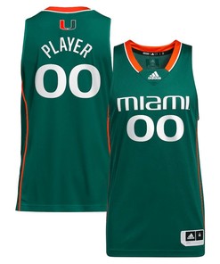 Miami Hurricanes Unisex NIL Men Basketball Custom Jersey - Green