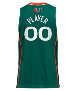 Miami Hurricanes Unisex NIL Men Basketball Custom Jersey - Green