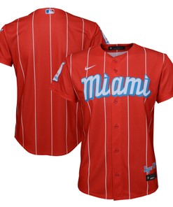 Miami Marlins 2021 City Connect Replica Jersey - Red Mlb