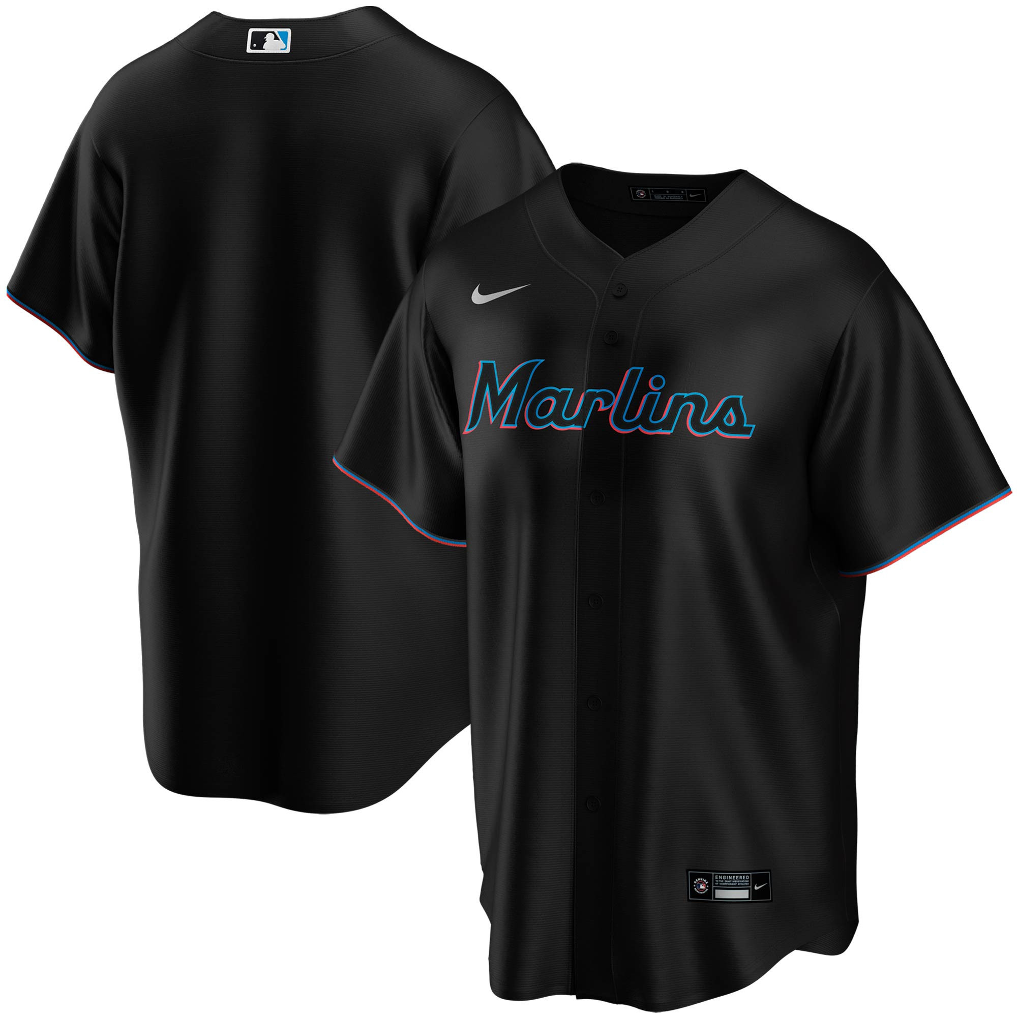 Miami Marlins Alternate Replica Team Jersey Black Mlb