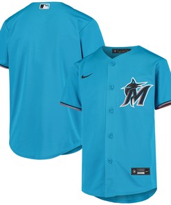 Miami Marlins Alternate Replica Team Jersey - Blue Mlb
