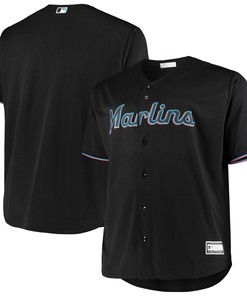 Miami Marlins Big & Tall Replica Team Jersey - Black Mlb