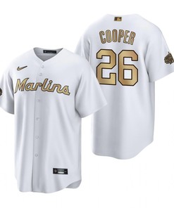 Miami Marlins Garrett Cooper White 2022-23 All-Star Game Jersey